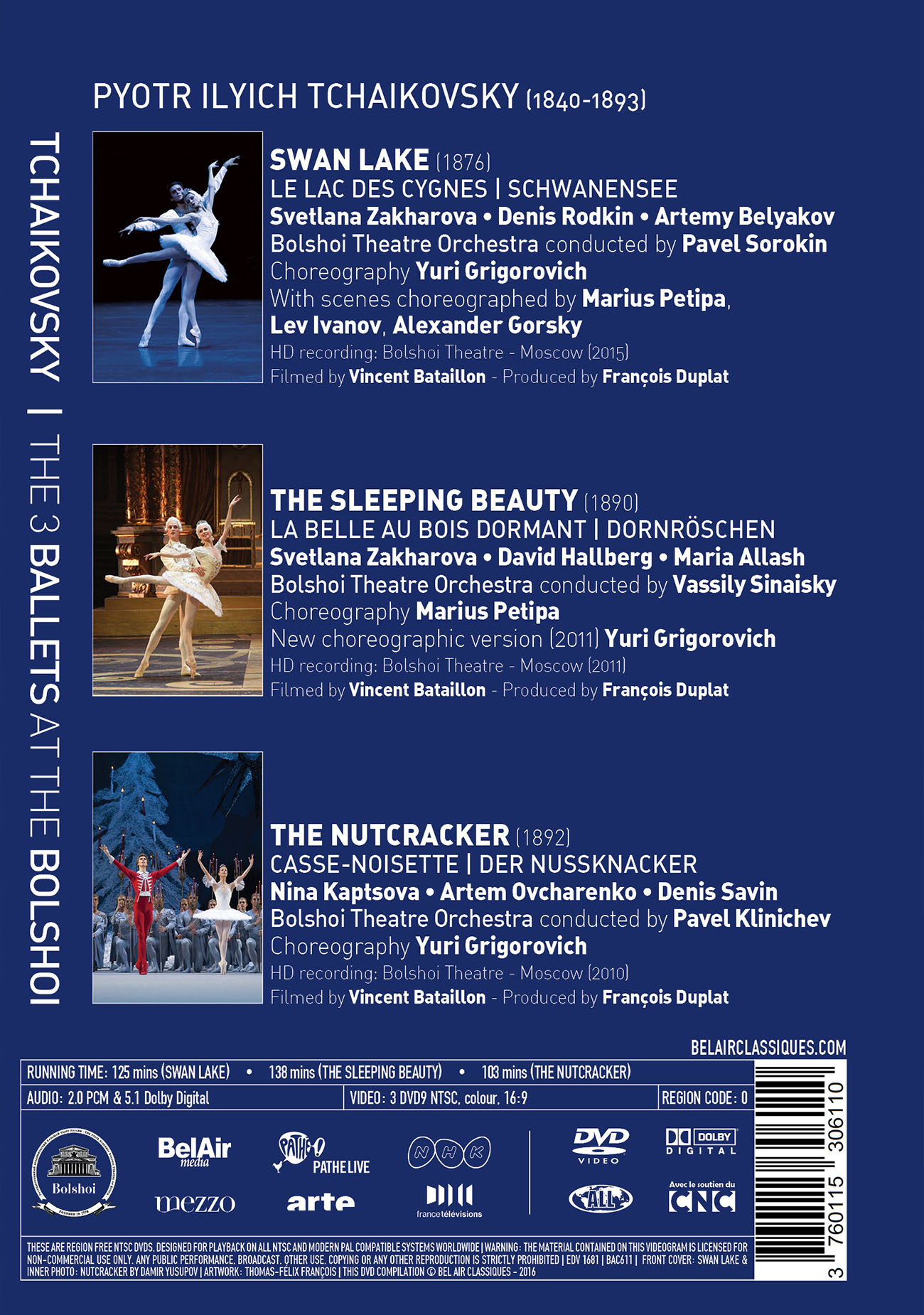 Tchaikovsky : the 3 ballets at the Bolshoi | BelAir Classiques